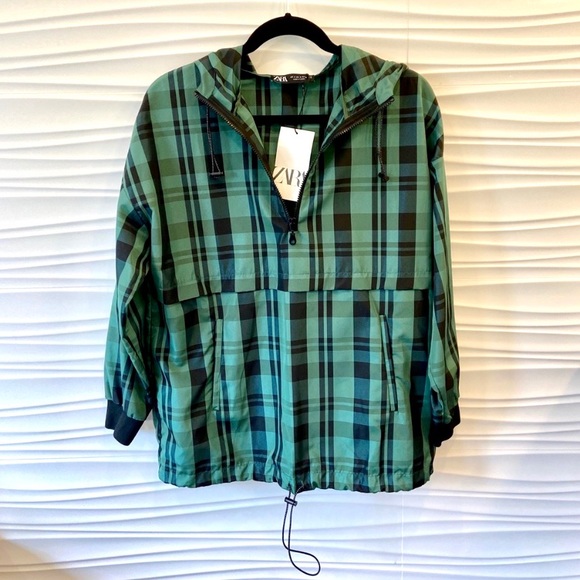 NWT Zara plaid hooded jacket - Picture 6 of 8
